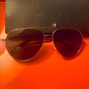 Rag & Bone Slade Gold New Aviators